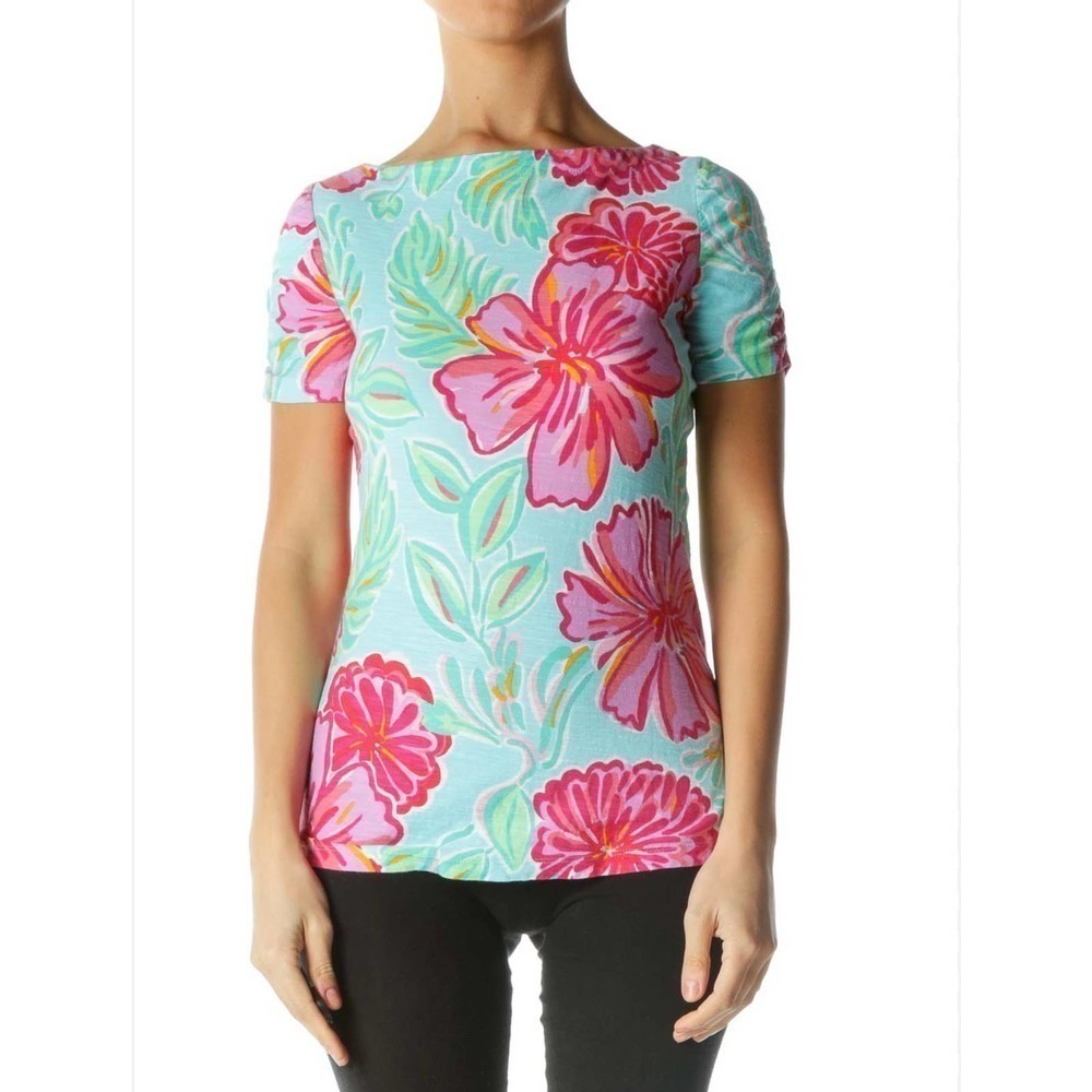 Lilly Pulitzer‎ Shorely Blue Bellina Lana Top Size XS